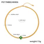 color: TXP077-Emerald Necklace