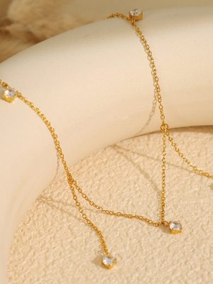 New Style Necklace with Cold Clavicle Chain Simple Design High Cold Adult Lady like Woman