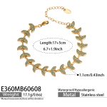 color: E360-Blue Color 5A Zircon Fish Tail Bracelet 17+5cm