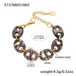color: E157-Black Bracelet 14+5cm