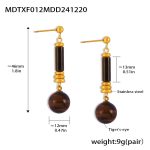 color: TXF012-Gold Earrings