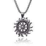 Spiral Pearl Chain Necklace Stainless Steel Retro Pendant Ornaments