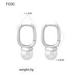 color: F690-Steel Color Earrings