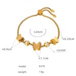 color: E410-Gold Bracelet -24cm