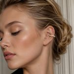 Stainless Steel Gold Plated Full Inlaid Zircon Ear Clip Earring Light Luxury Graceful Personality Female Ring