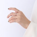 color: A085-Steel Color Round Ring Ring / size: US 5