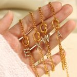 Single Product Jewelry New 26 Letter Bracelet All-Matching Graceful Advanced Diamond-Studded Design
