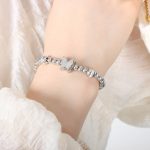 color: E399-Steel Color Bracelet -24cm