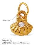 color: PJ928WEG White Rhinestone Gold Pendant