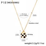 color: P181-Gold Necklace 39+5cm