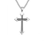 color: Enamel Cross Stainless Steel Chain