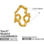 color: A265-A Style Irregular Gold Open Ring