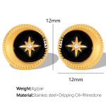 color: EH290 Enamel Gold Earrings