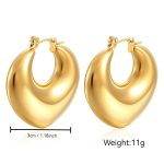 color: Heart Hollow Earrings Gold MS-008