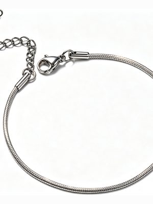 Stainless Steel Fine Snake Bone Necklace Women's Minimalist Basic Choker Adjustable Extension Chain Ornament