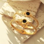 Light Luxury Unique No Color Fading Bracelet Design Stainless Steel Plated 18K Gold Bracelet Ornament Women