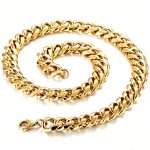 Stainless Steel Cuban Link Chain Simple and Short Hip Hop Men's and Women's Necklaces Chain