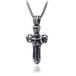 Cross Vintage Treasure Arrow Pearl Chain Necklace Stainless Steel Pendant Ornament Clavicle Chain