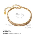 color: SL423WEG White Zircon Bracelet