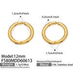 color: F580-Gold Earrings -Inner Diameter 12mm