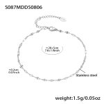 color: S087-Steel Color Fish Mouth Anklet 20+5cm