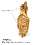 color: PJ320WEG White Rhinestone Gold Pendant