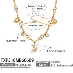 color: TXP316-Gold Necklace 41.5+5cm