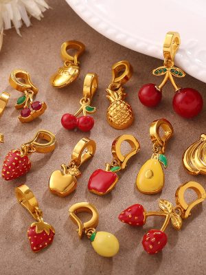 Fresh Cherry Strawberry Clothing Accessories Fruit Series Bikini Buckle for Women