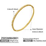 color: Z005-Heart Shape Zircon Gold Bangle