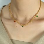 color: XL48 Gold Heart Copper Necklace
