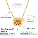 color: TXP546-B Style Gold Necklace 42+5cm