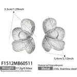 color: F1512-Steel Color Earrings