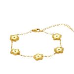 color: Gold 13MM Double-sided Faceted Cut Bracelet