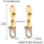 color: TXF434-Mixed Color Zircon Earrings