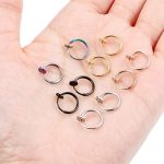 Punk Men's Stainless Steel Ear Cliip Hole-Free Simple Spring Earrings
