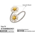 color: A704-Steel Color Ring / size: US 7