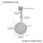color: H009-Steel Color Post Length 11.4mm Post Thickness 1.55mm