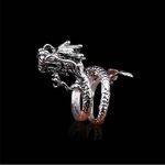 color: Antique Silver Dragon Ring