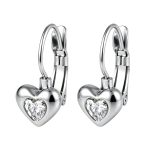 color: Small Heart French Clasp Earrings 9 Steel Color
