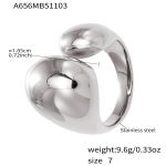 color: A656-Steel Color Ring / size: US 7