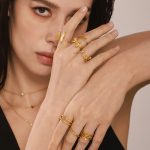 Irregular Open Ring Design Stainless Steel PVD Plated 18K Real Gold Color Retaining Ring for Women