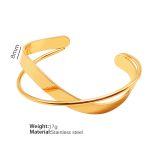 color: SZ13 Gold Adjustable Open Bangle
