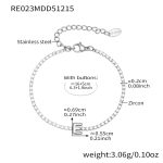 color: RE023-E Letter Steel Color Bracelet 16+5cm