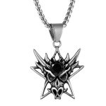 color: Dragon Black Rhinestone + Stainless Steel Chain