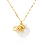 color: Shrimp Plus Shell Necklace -2