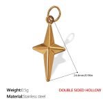 color: PJ275G Double-sided Hollow Gold Pendant