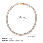 color: XL852WEG White Zircon Necklace
