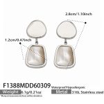 color: F1388-Steel Color Earrings
