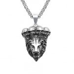 color: Lion Skull + Stainless Steel Chain