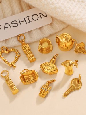 Personality Creative Diamond Hollow Love Pendant Mixed Quality Teapot Tea Cup Modeling Jewelry Accessories